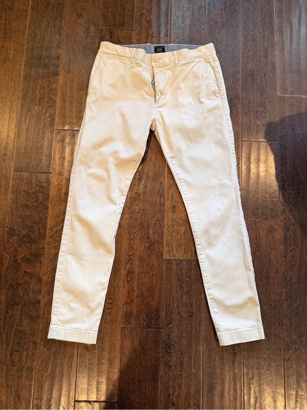 J. Crew Men's Slim Chinos in Off-White/Cream